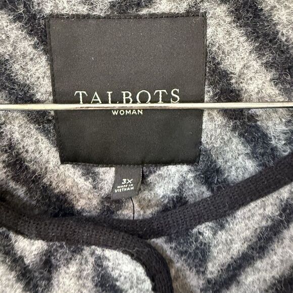 Talbots Wool Blend Womens Coat 3X Sweater Jacket Hidden Snap Buttons - Picture 6 of 9
